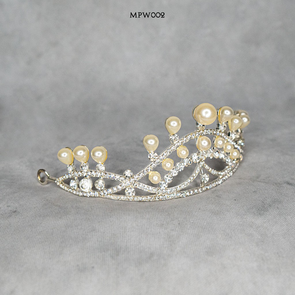 [PRODUK TERMJURAH] BRIDAL CROWN MAHKOTA PENGANTIN PESTA AKSESORIS RAMBUT MPW002