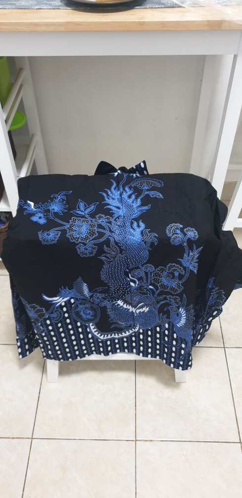 Naga Biru Nareswari Kemeja Batik Pria Lengan Panjang Katun Full Furing Batik Warna Biru