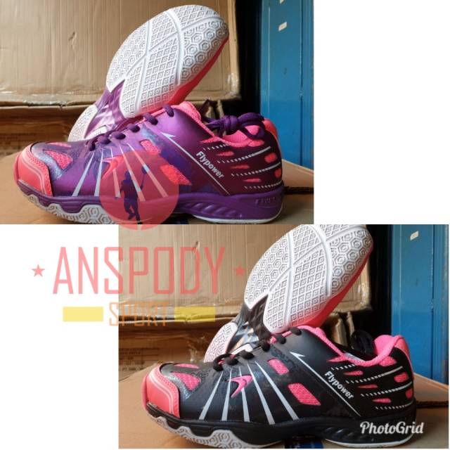 SEPATU BADMINTON FLYPOWER WHITE CONTROL