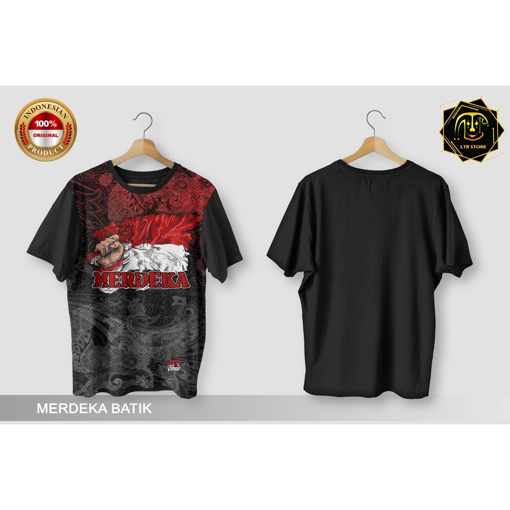 [ BAYAR DI TEMPAT ] BAJU PRINTING GAMBAR INDONESIA MERDEKA BATIK - KAOS DISTRO ORIGINAL SUKU BUDAYA 