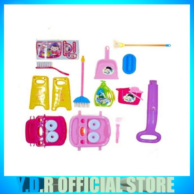 MAINAN ANAK CLEANING SET DUS MAINAN CLEANING CAR SAPU SAPUAN LITTLE HELPER 666-86 PROMO TERMURAH COD-8