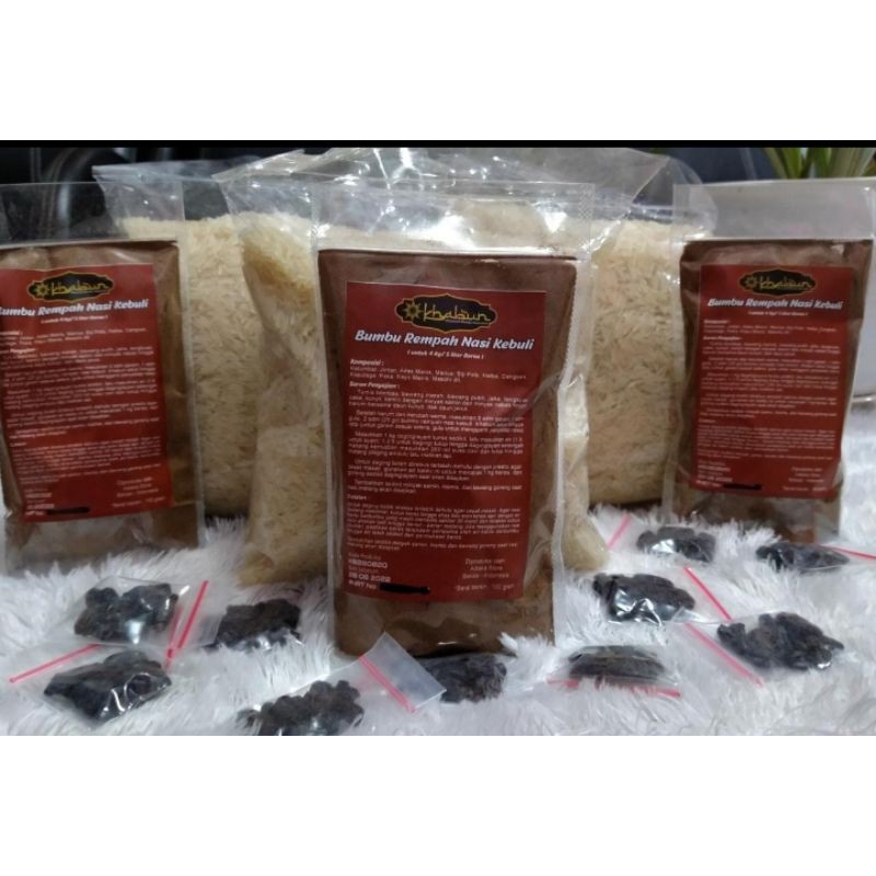 

Paket 100gr Bumbu Kebuli + beras basmati 1kg (bonus kismis)