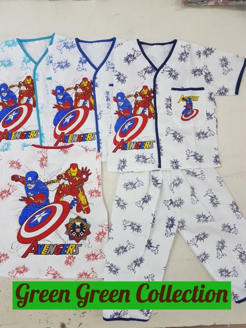 Piyama katun anak avengers