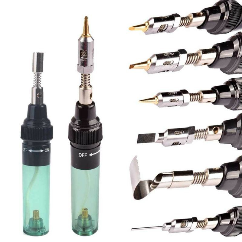 Set Solder Las Patri Portable Iron Pen Gas Butane Torch 1300C