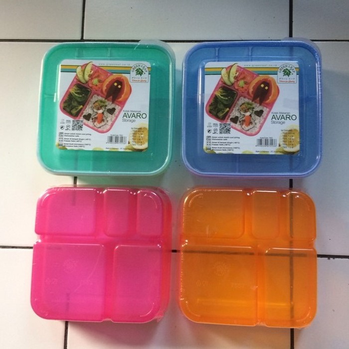 Green Leaf Avaro 7553 Kotak Makan Bekal Lunch Box Sekat 5 Greenleaf