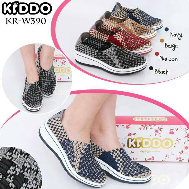 Sepatu Rajut KIDDO W390 WEDGES ORIGINAL