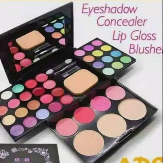 Bundara Makeup super lengkap 001 ADS BESAR eyeshadow blushon foundation powder All in 1