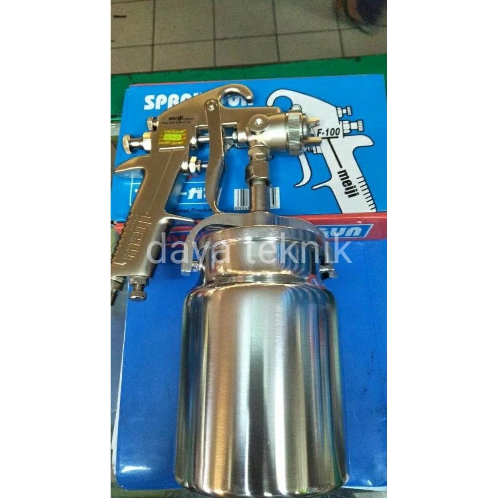 BERKUALITAS SPRAY GUN MEIJI F 100 TABUNG BAWAH - ALAT CAT SEMPROT MEIJI TAIWAN BAGUS