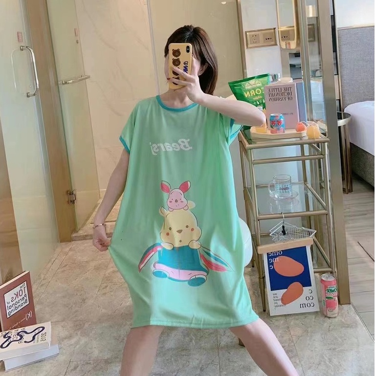 Daster Jumbo / Bigsize Fit To XXXL Daster Wanita Bahan Spandek Adem Dan Halus