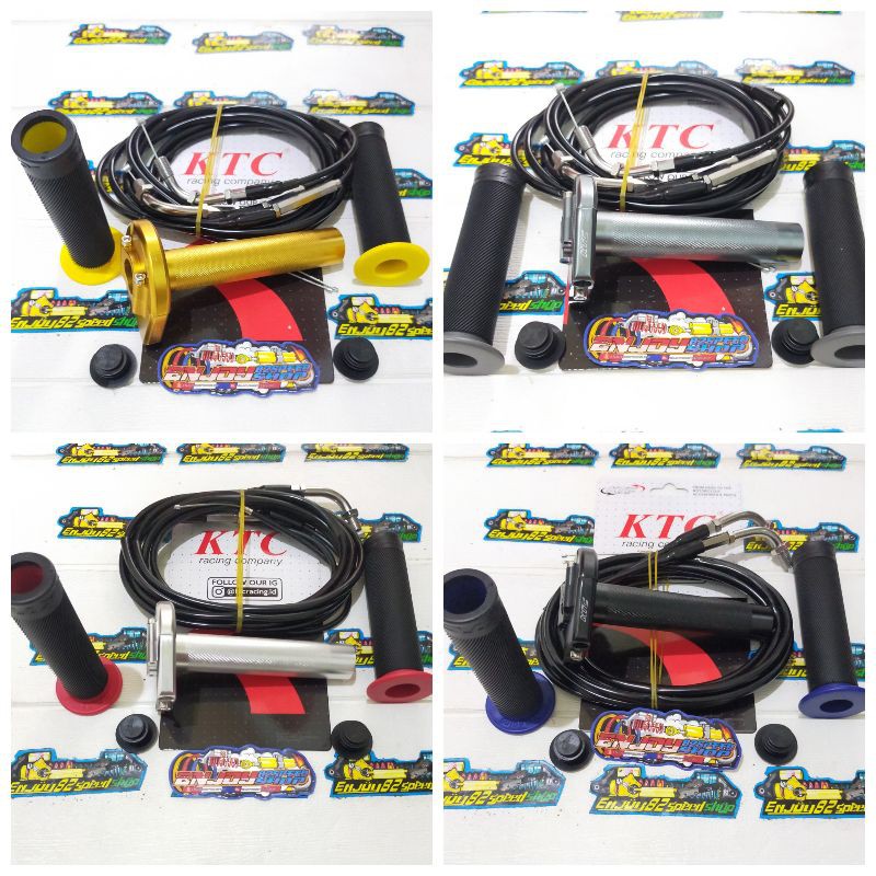 Selongsong Gas aktif asli Ktc Racing 2 Kabel Free Grip