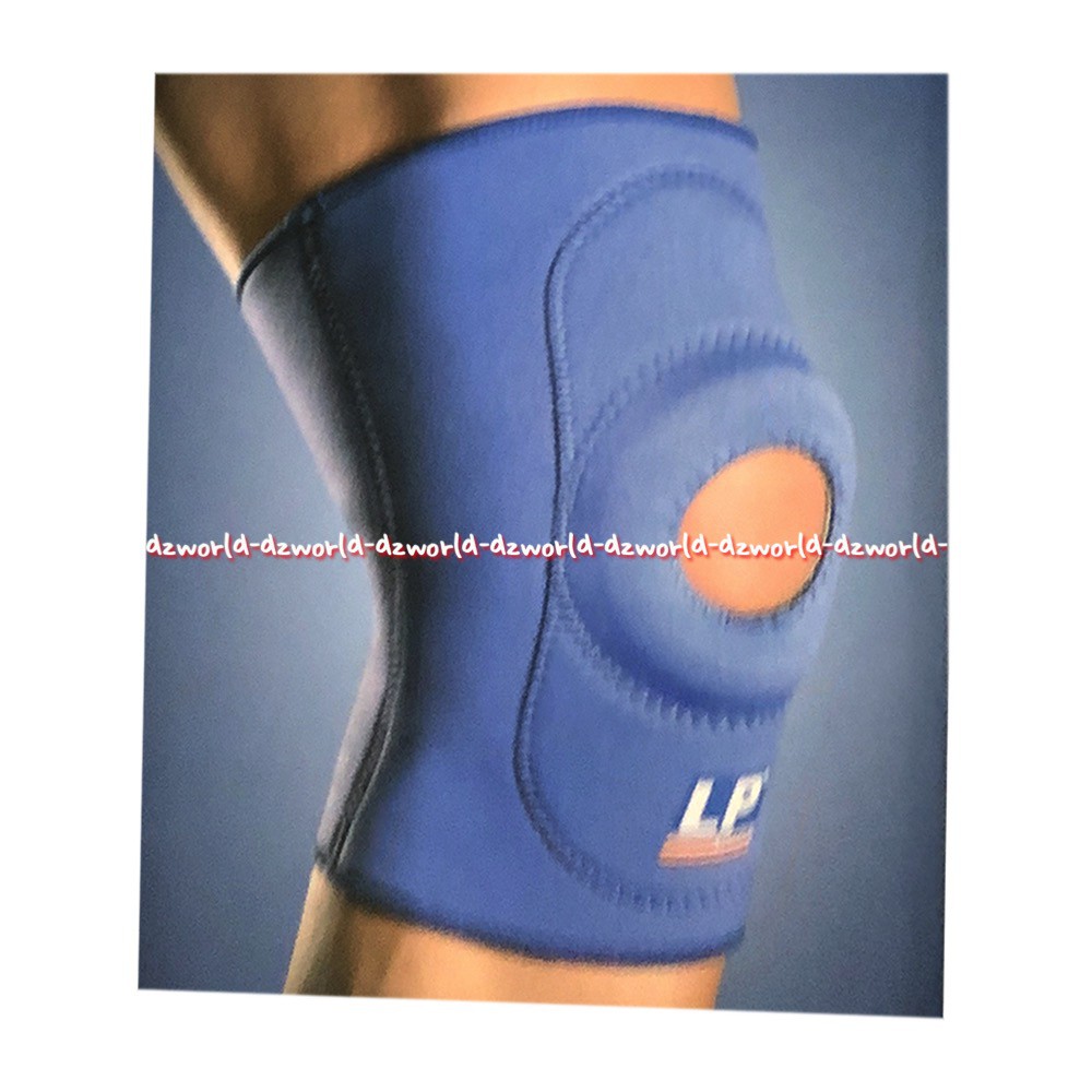 LP Support Standard Knee Support Open Patella Alat Deker Penyangga Lutut lpsupport Lp Suport Decker Lutut Model Lubang Tengah Warna Biru Patela