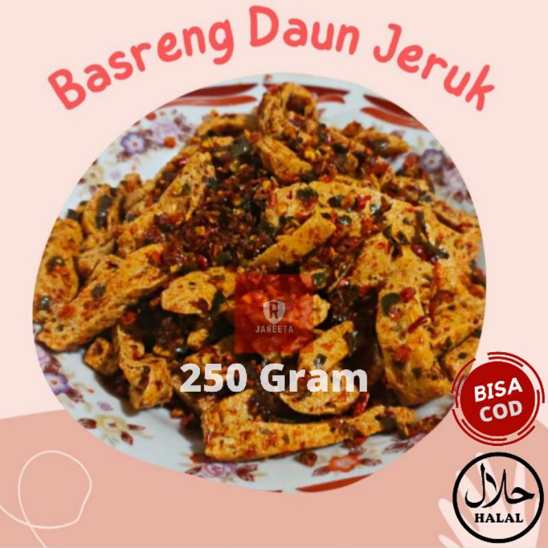 Basreng Pedas Daun Jeruk Premium 250 gram Kemasan biasa Termurah-1