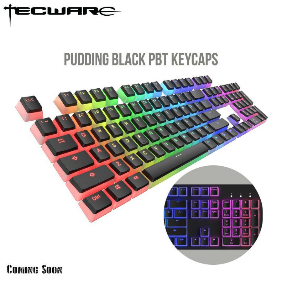 Tecware Double Shot Moulded PBT Pudding Backlit Keycaps