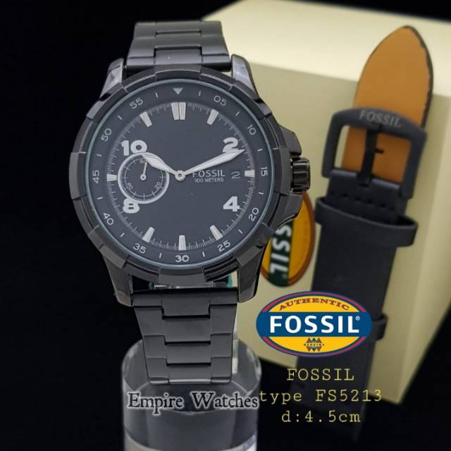 Jam Tangan Pria FS5213 Chrono Detik dan Tanggal Aktif Free Strap Cadangan