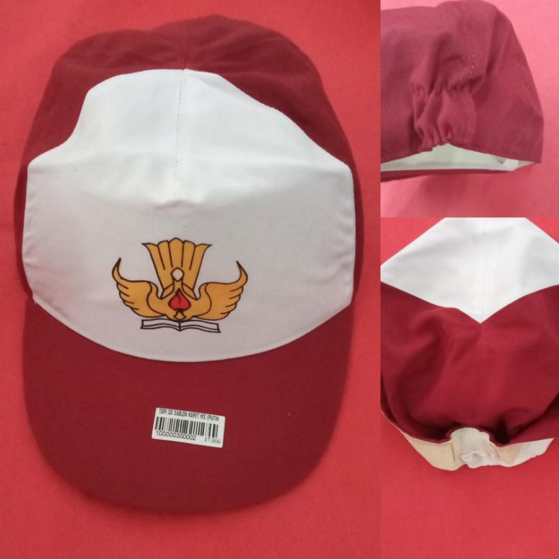 Topi SD | Topi MI | Topi Merah Putih | Topi SD Merah | Merah Putih logo Biru | Hijau Putih