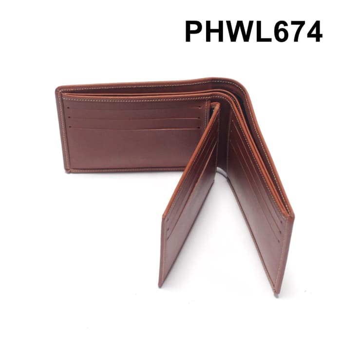 dompet pria kulit asli model lipat tempat kartu banyak tanPHWL674