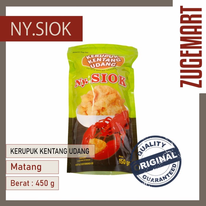 

Krupuk / Kerupuk Kentang Udang Matang NY SIOK 150gr