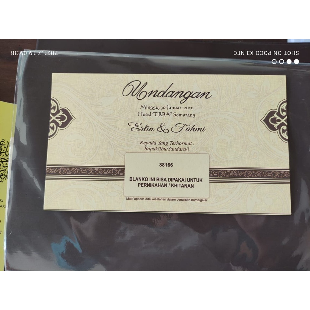 UNDANGAN BLANGKO ERBA 88166