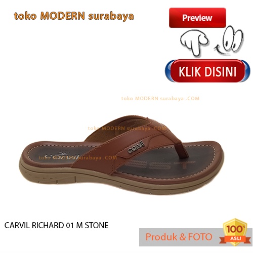 CARVIL RICHARD 01 M STONE sandal pria casual sandal jepit