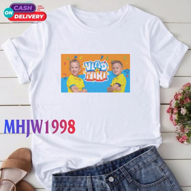 kaos anak vlad&niki youtuber/baju anak vlad&niki/t shirt anak vlad&niki