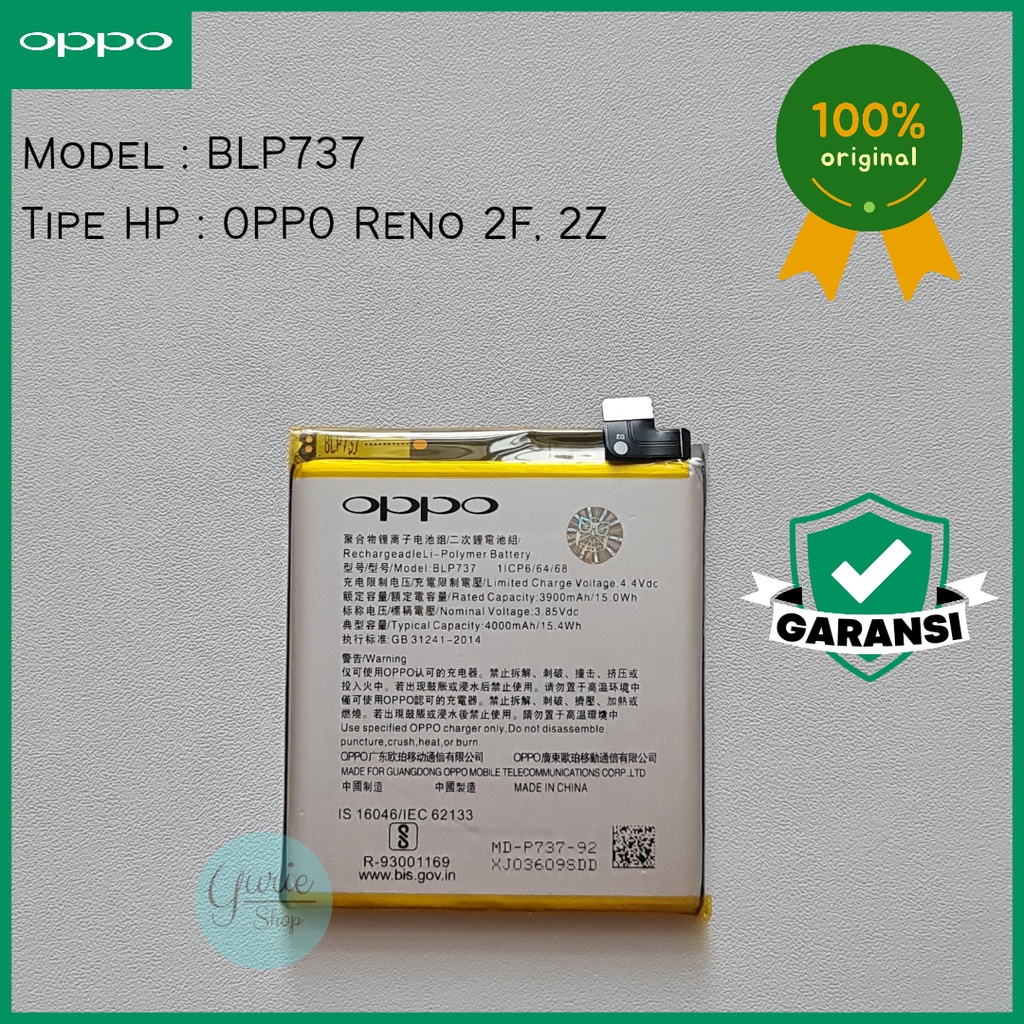 BATERAI BATTERY BATRE OPPO RENO 2F BLP737 BLP-737 ORIGINAL