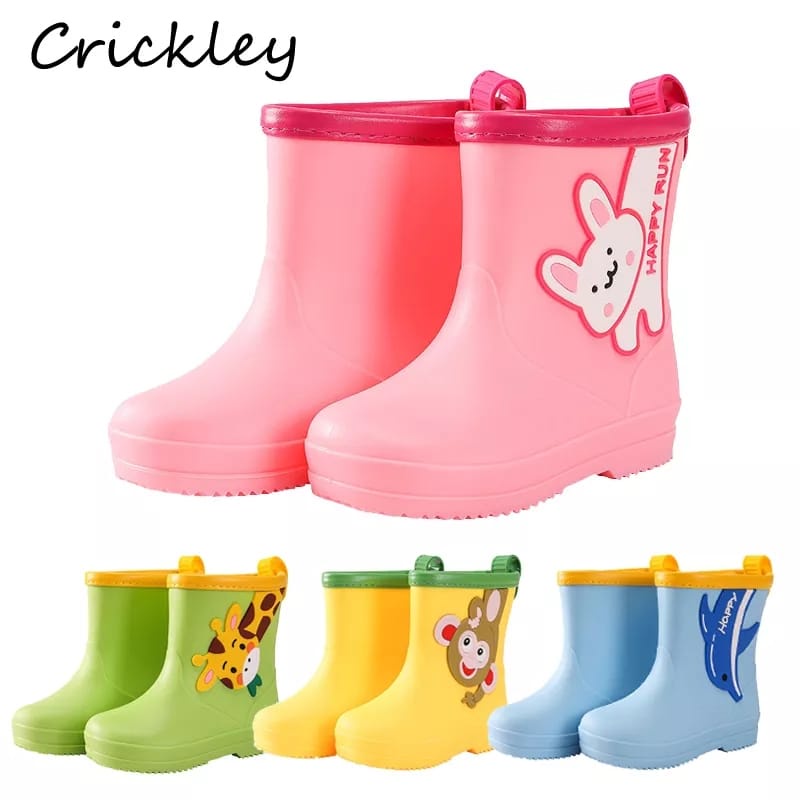 Sepatu Boot Anak Waterproof Jerapah Bunny Dolpin Boots