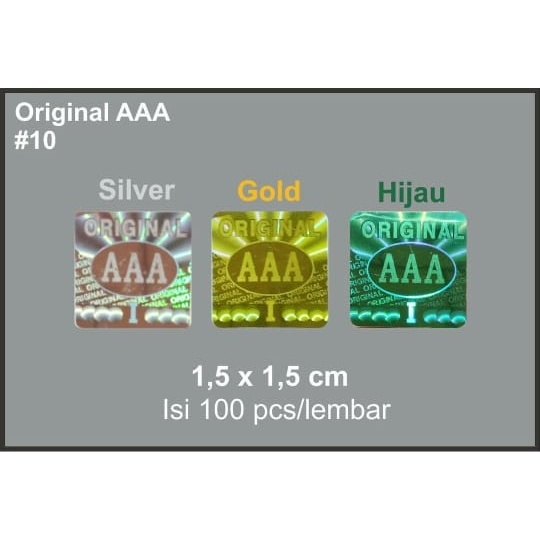 

Stiker hologram Original AAA
