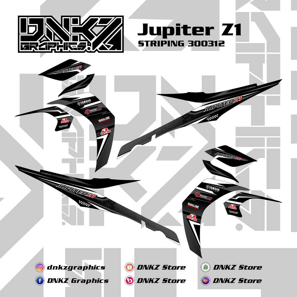 Stiker Jupiter Z1 Lagenda 115Z Jupiter RC Decal Striping Jupiter Z1 Premium Racing 300312
