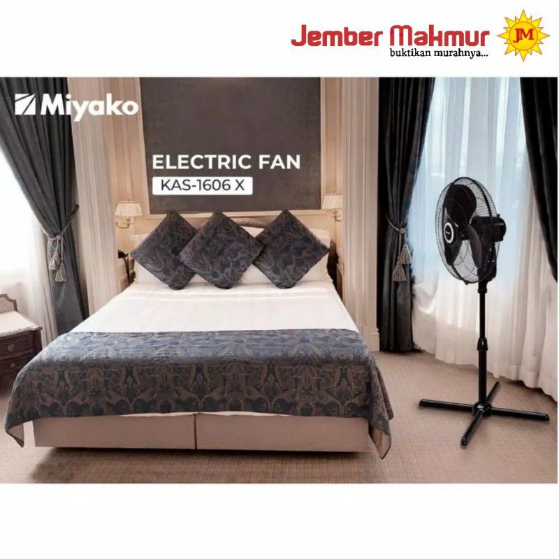 MIYAKO 1606X GB / PL Kipas Angin Berdiri Miyako Stand Fan Miyako 16&quot; KAS-1606X PL KAS 1606X KAS 1606 X JARING BESI