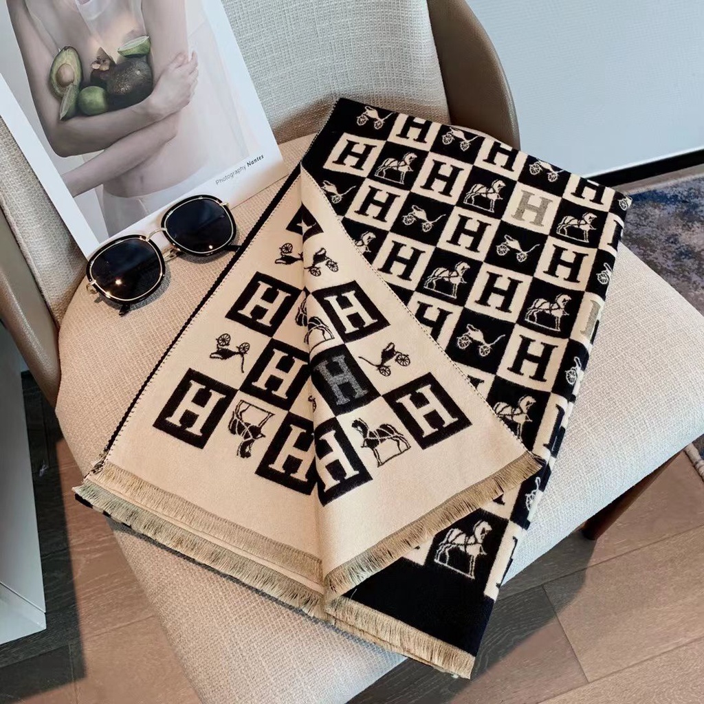 LUXY LX4029 SELENDANG WANITA PREMIUM SCARF / SYAL H BRANDED FULL SET-3