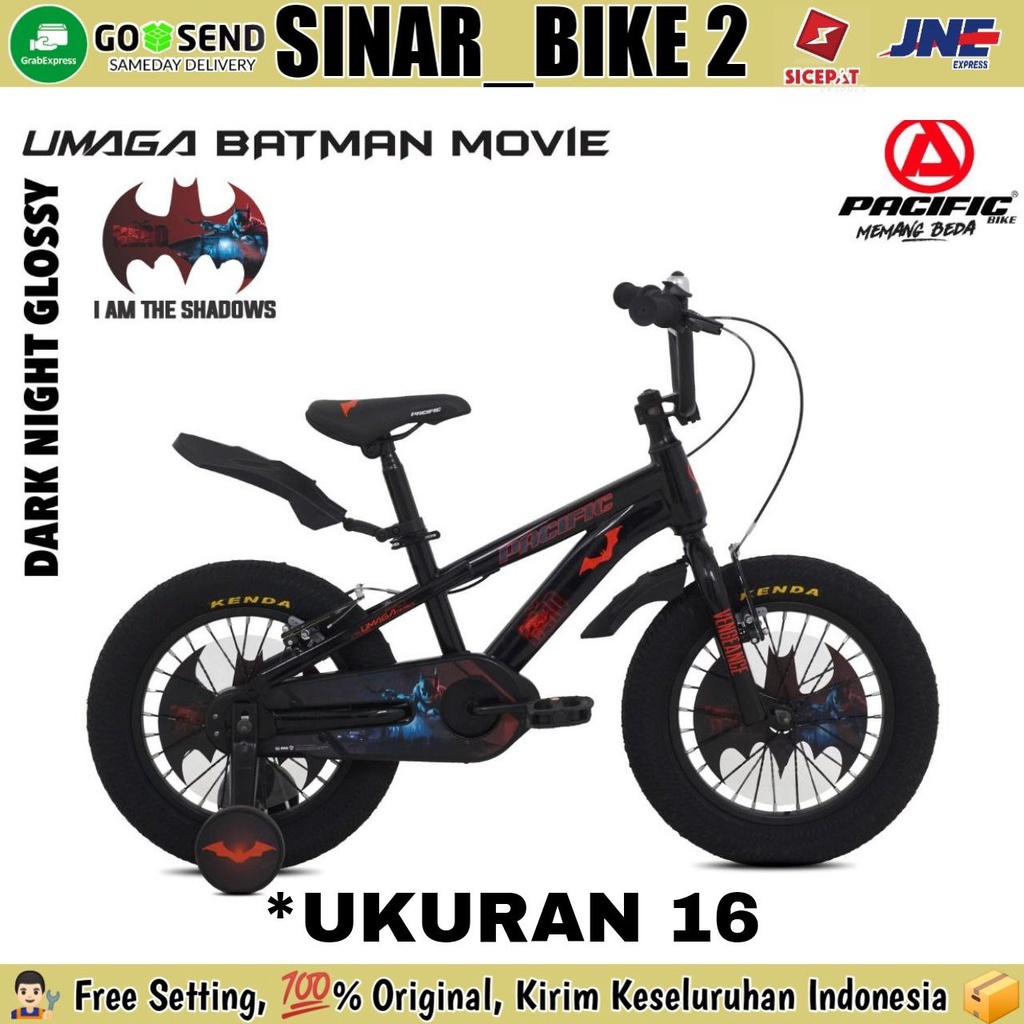 Sepeda Anak Laki 12 16 &amp; 18 Inch BMX PACIFIC UMAGA BATMAN MOVIE 3.0