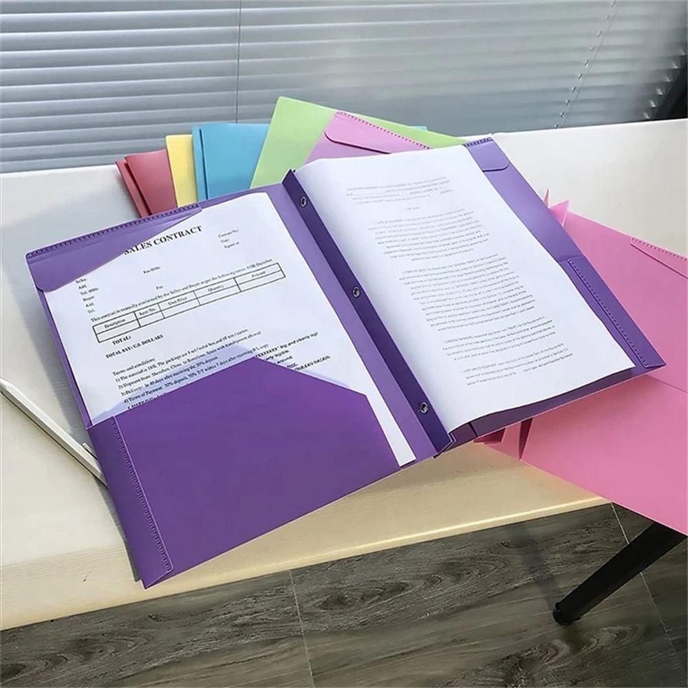 Lanfy File Folder Perlengkapan Kantor Sekolah Dengan Pengikat Ukuran A4 2saku Binder Folder Folder Dengan Cabang