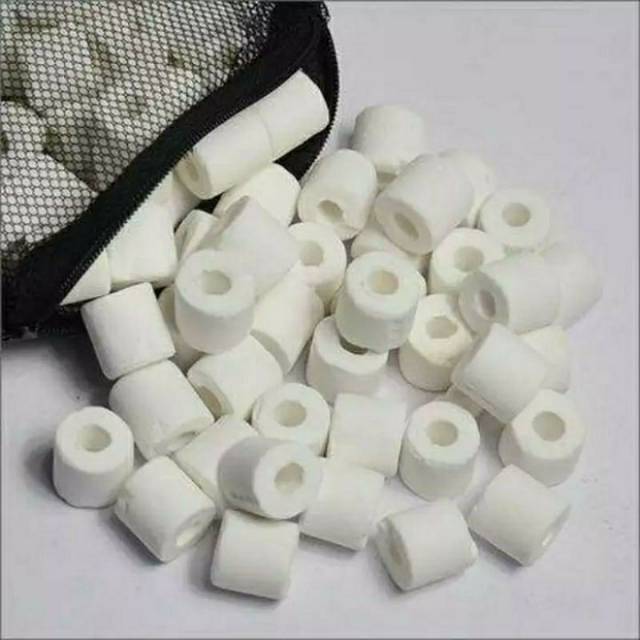 (250 gram) Ceramic Ring - Keramik Ring - Media Filter Biologis Aquarium