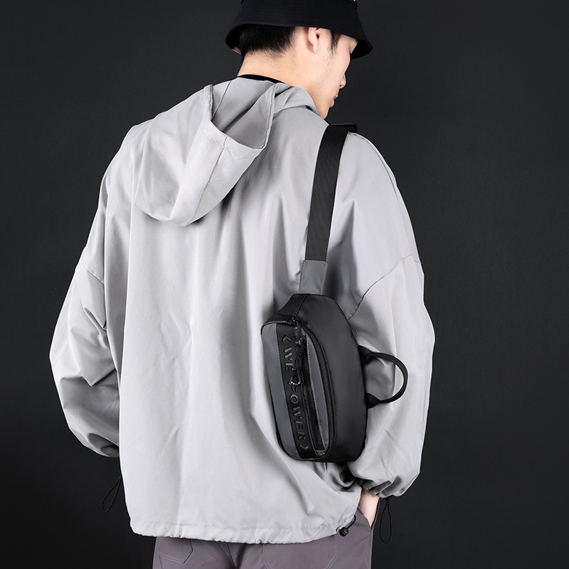 Tas Selempang Pria SHUAI 1100-38 Waistbag Pria Anti Air Bahan Dolby Lotto Coated
