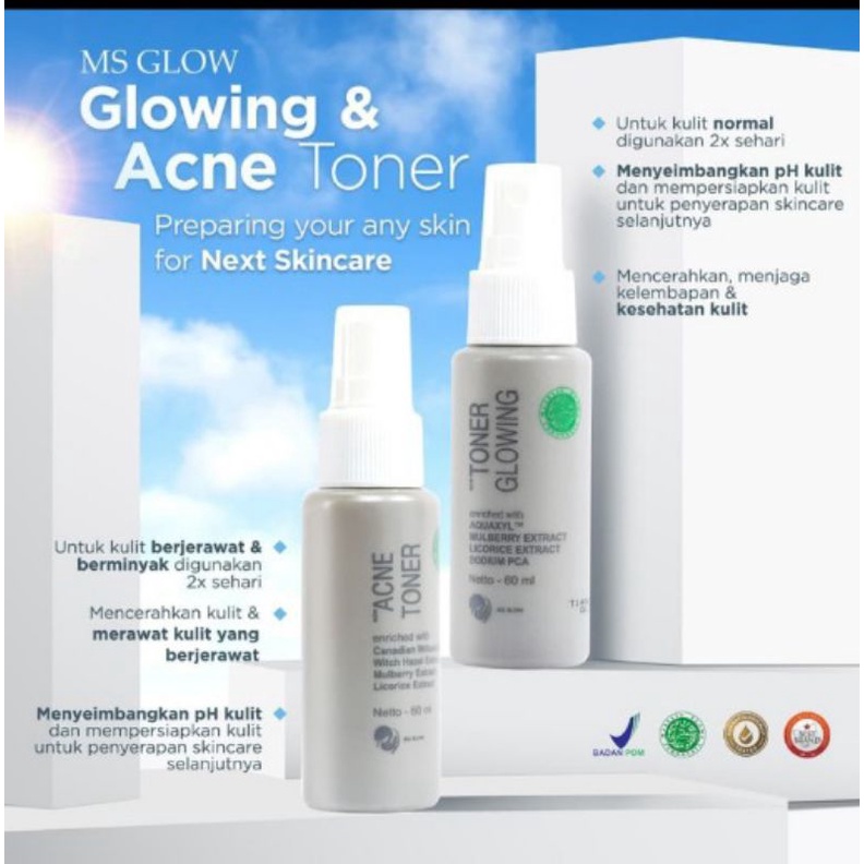 MS GLOW Toner Acne II Toner Glowing.