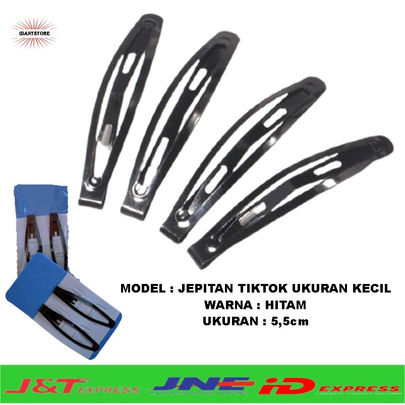 Jepitan Rambut  Hitam Kecil Biru