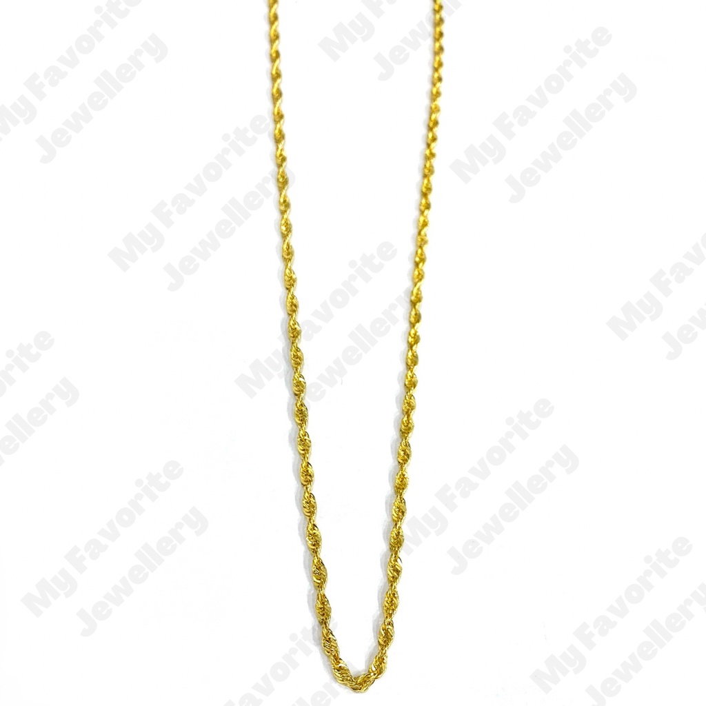 Kalung Tali Korea Polos 4graman Emas Asli Kadar 700 dan 875