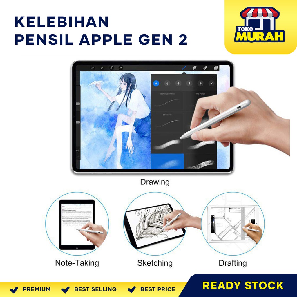 Apple Pencil 2 Digital Drawing Pen Stylus Universal Ipad  Android  tablet touch