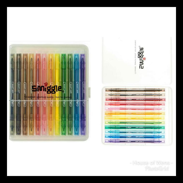 

NEW SMIGGLE SCENTED TWIN TIP MARKER PACK X12 - SPIDOL DOUBLE SMIGGLE PAKET ALAT TULIS MURAH