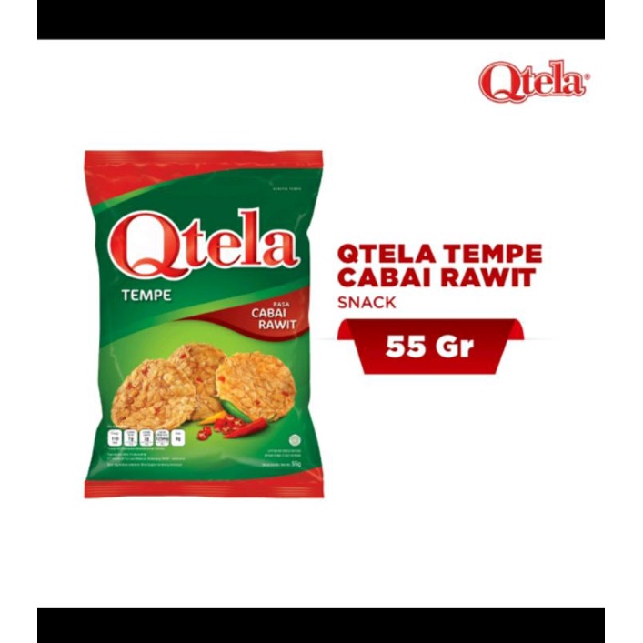 Qtela tempe cabai rawit 55gr