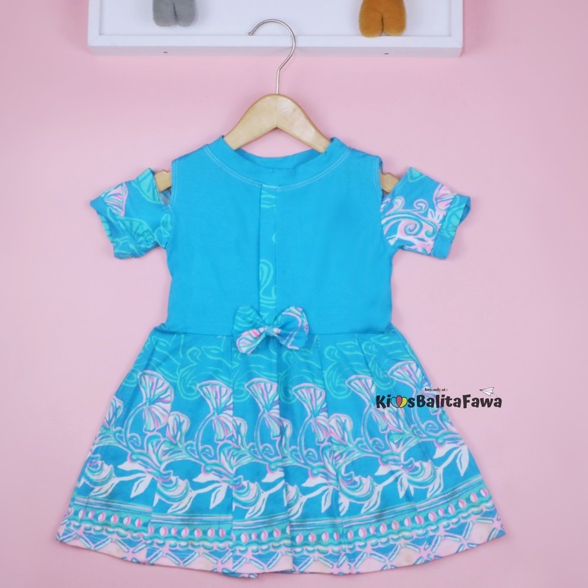 Dress Sabrina 1-2 Tahun / Baju Balita Cewek Dres Pesta Anak Perempuan Murah Lengan Fashion Kids