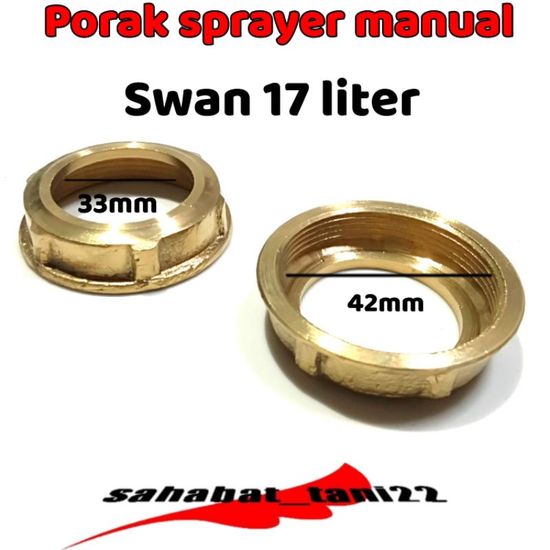 porak pompa tabung sprayer manual tutup tabung sprayer SWAN 17liter