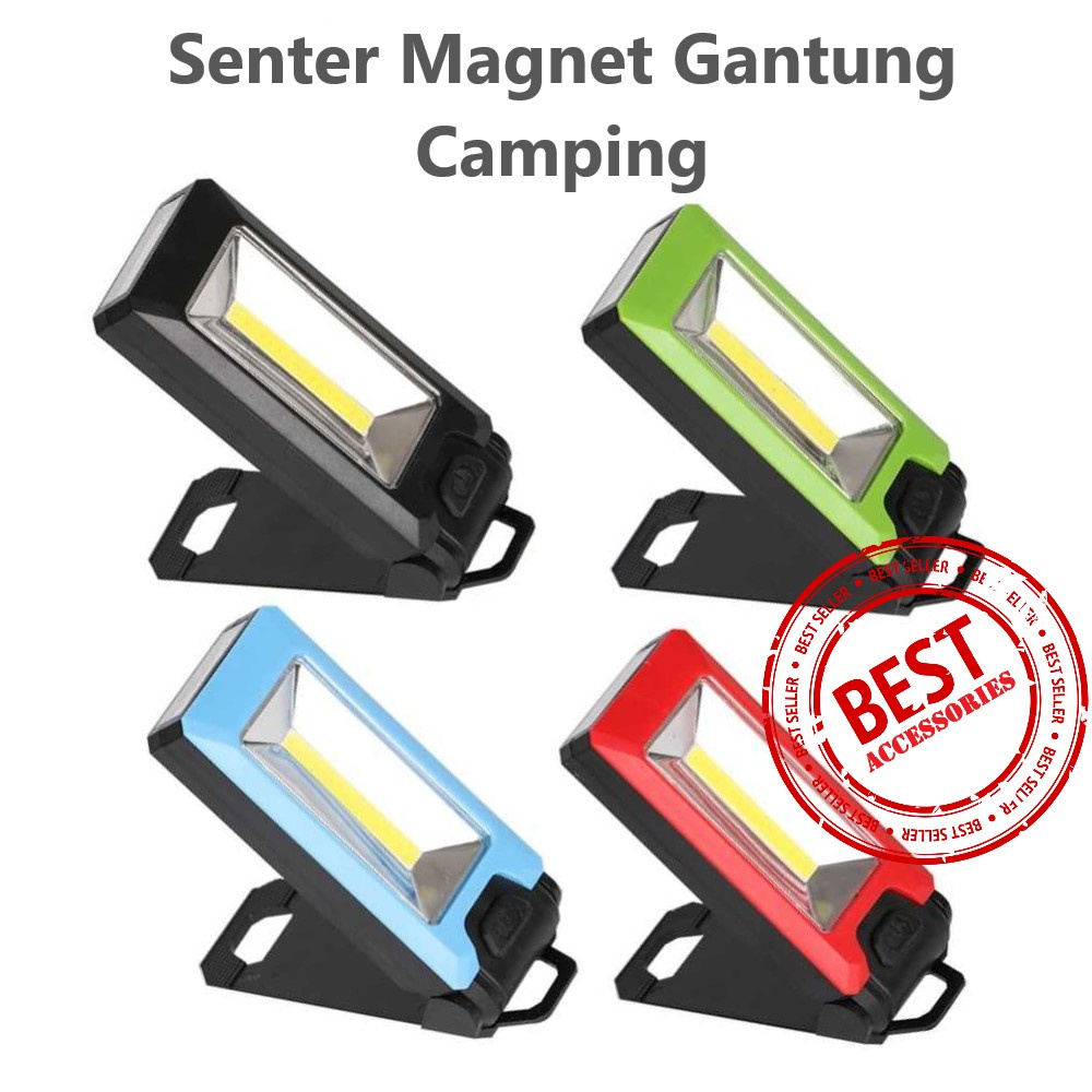 Lampu Senter COB  Worklight Camping Magnet Gantung