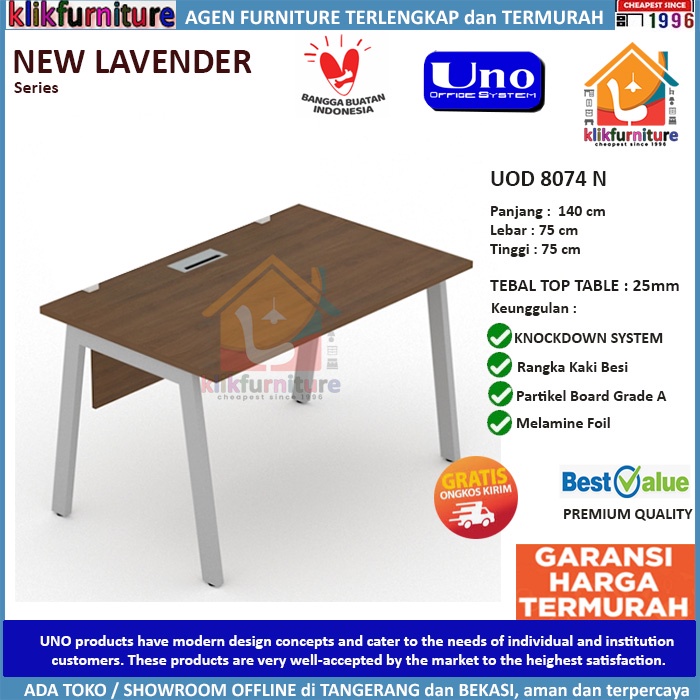 UOD 8074 N UNO Meja Kantor Meja Kerja Meja Tulis Kaki Besi