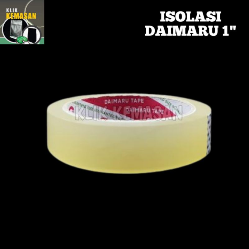 

Isolasi solasi selotip lakban daimaru bening 1" inch 24 mm 72 yard