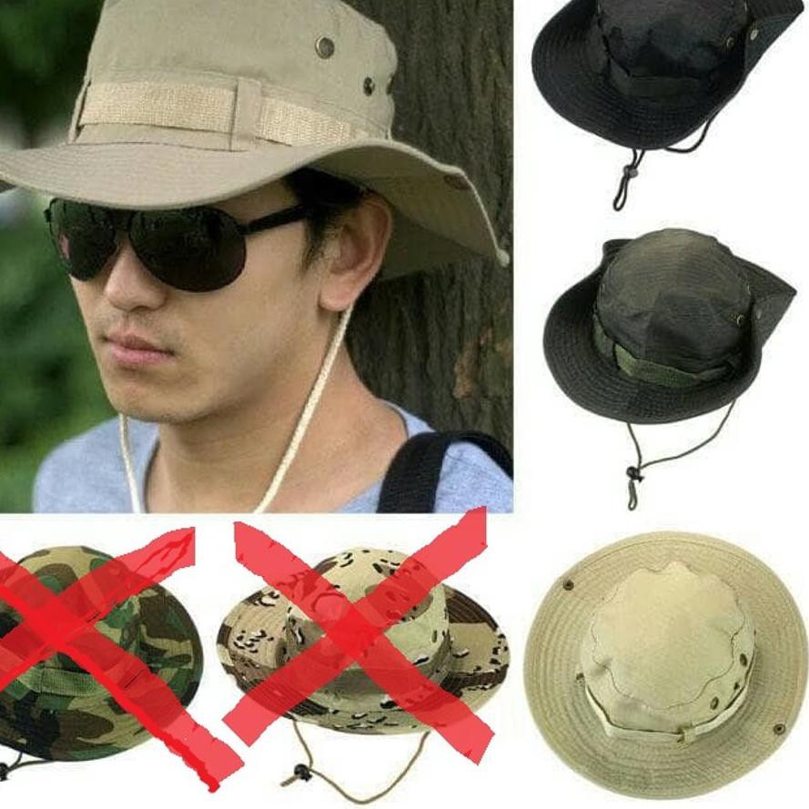 Terbaru, Topi Rimba Outdoor - Topi Koboi - Topi Rimba - Topi Mancing pei.. .