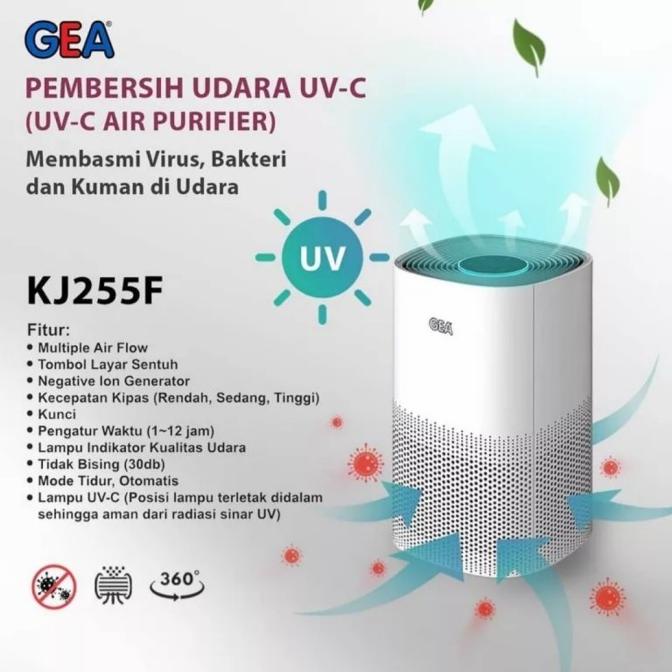 Gea Air Purifier Kj255F Uv-C Air Purifier Coverage 30M Zigadias51