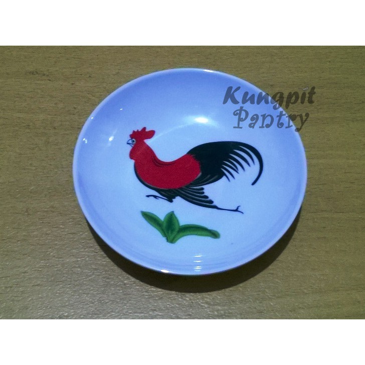 Lepek tempat kecap bahan melamin model mangkok ayam jago