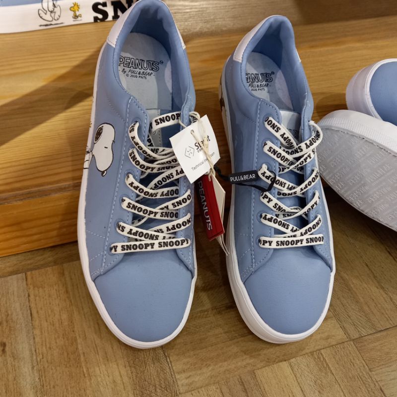 PULL BEAR ORIGINAL Sepatu Kets Canvas Pria Wanita Putih Marvel Snoopy SALE GARANSI TERMURAH