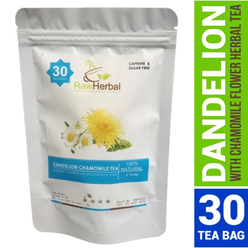 Dandelion Chamomile Tea : Dandelion With Chamomile Flower - 30 Tea Bag